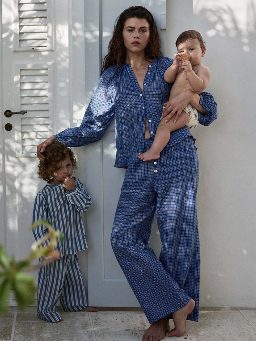 Doen Morgan Pant in Cassis Check